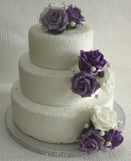 Plum, Dusky Mauve & Ivory Cake Flowers